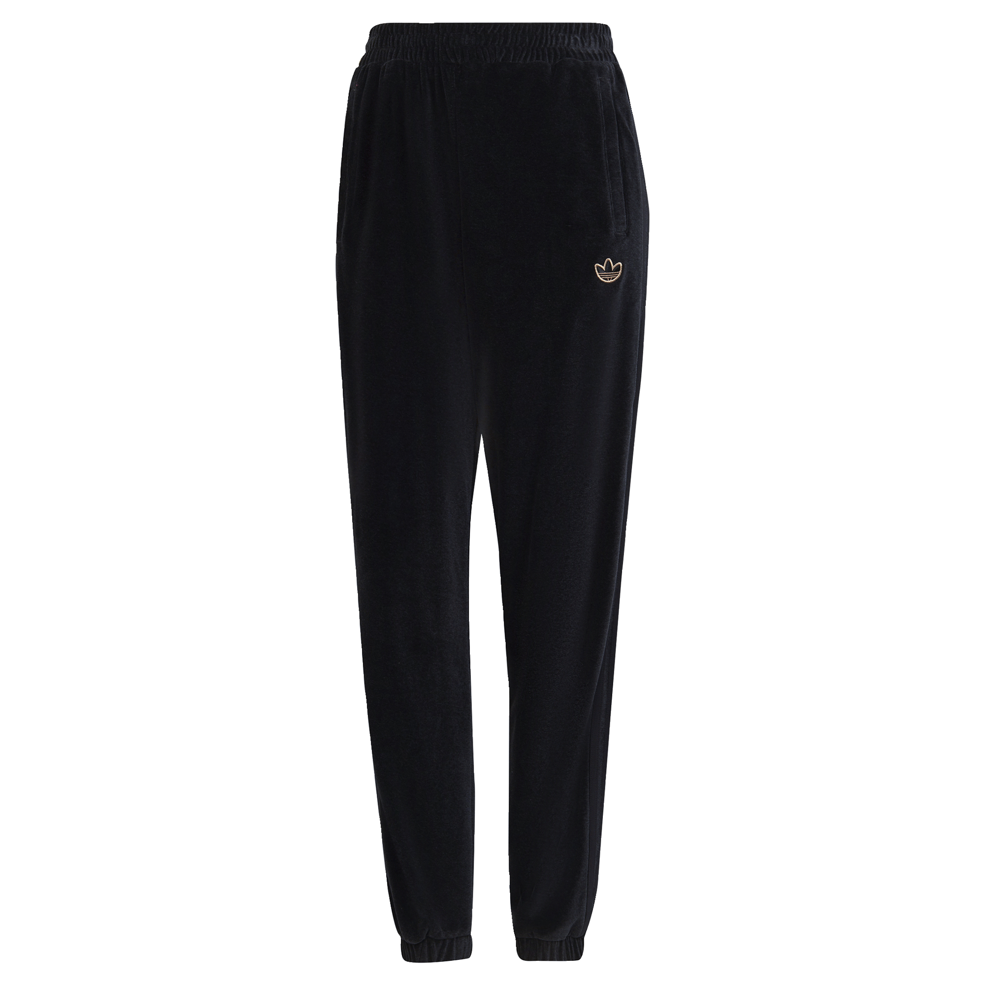 adidas Lifestyle Cuffed Pants in Cozy Velour Mélange Women Black H18004