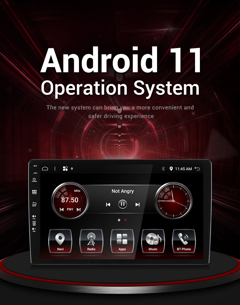 EKLEVA 9 Inch Car Radio Android 12 For Toyota Innova LHD/RHD 2015 Carplay Auto Aux Wifi DAB OBD USB Car Multimedia Video Player Head Unit 2din GPS 4G Free Gift Rear Camera and Microphone