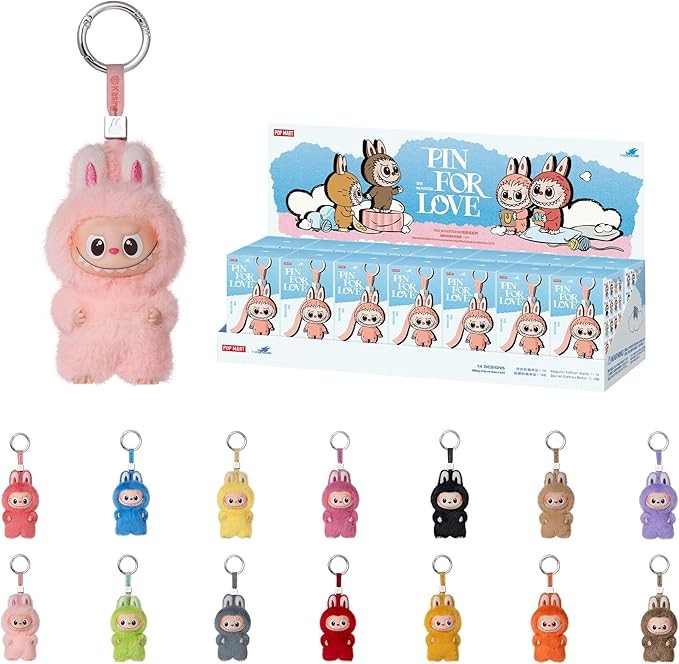 Monster Heart Badge Series - Labubu Plush Blind Box Collectible Toys, Holiday and Birthday Gifts, Suitable for Adults and Children, POP MART Complete Set